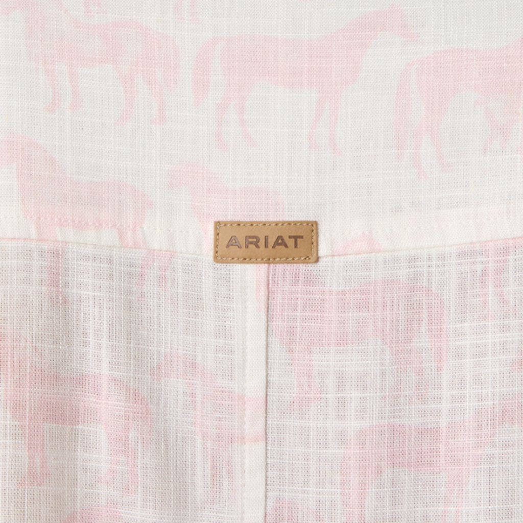 Ariat Ladies Rudford Shirt - Icy Pink Horse Print