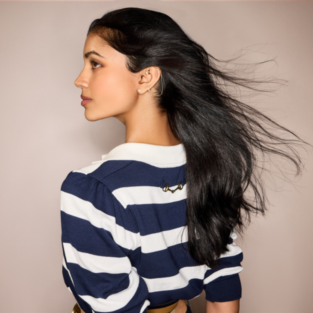 Ariat Ladies Langsett Sweater - Navy Rugby Stripe