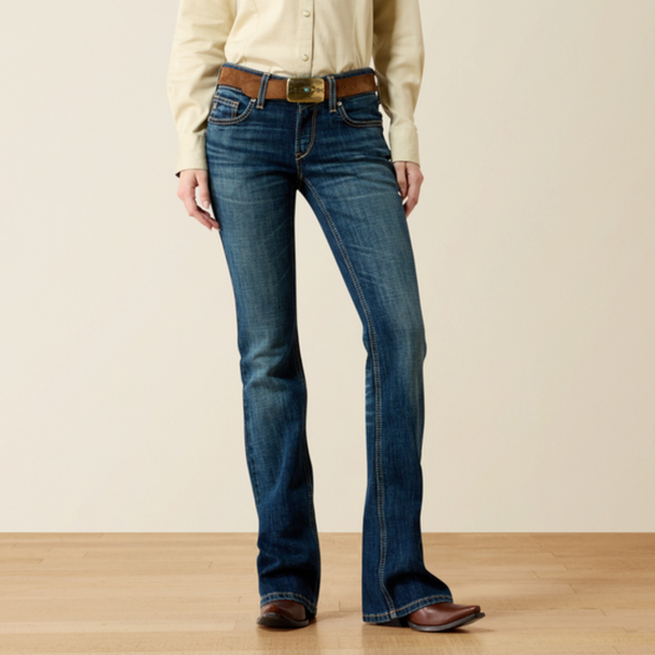Ariat Ladies Mid Rise Fiona Boot Cut Jean - Istanbul