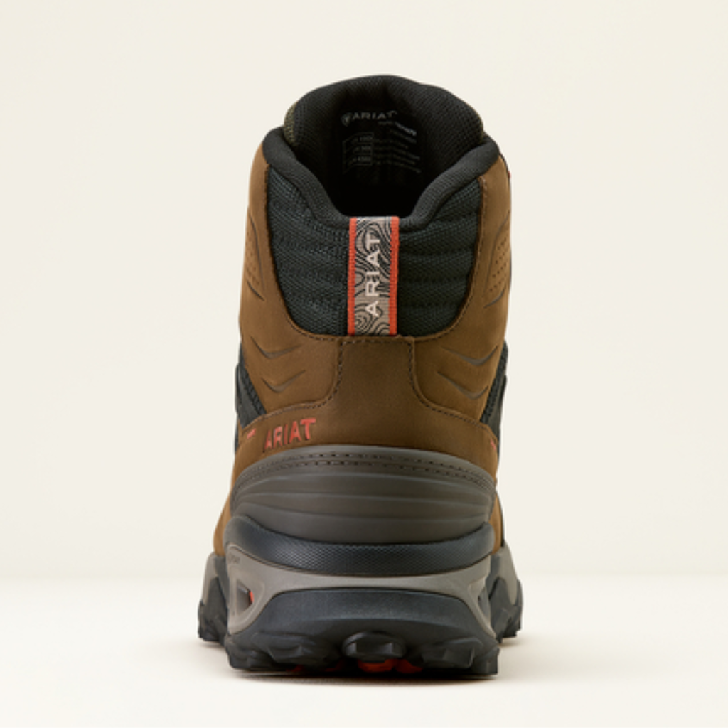 Ariat Mens Traverse Mid H2O Boot - Brown Bark/Evergreen