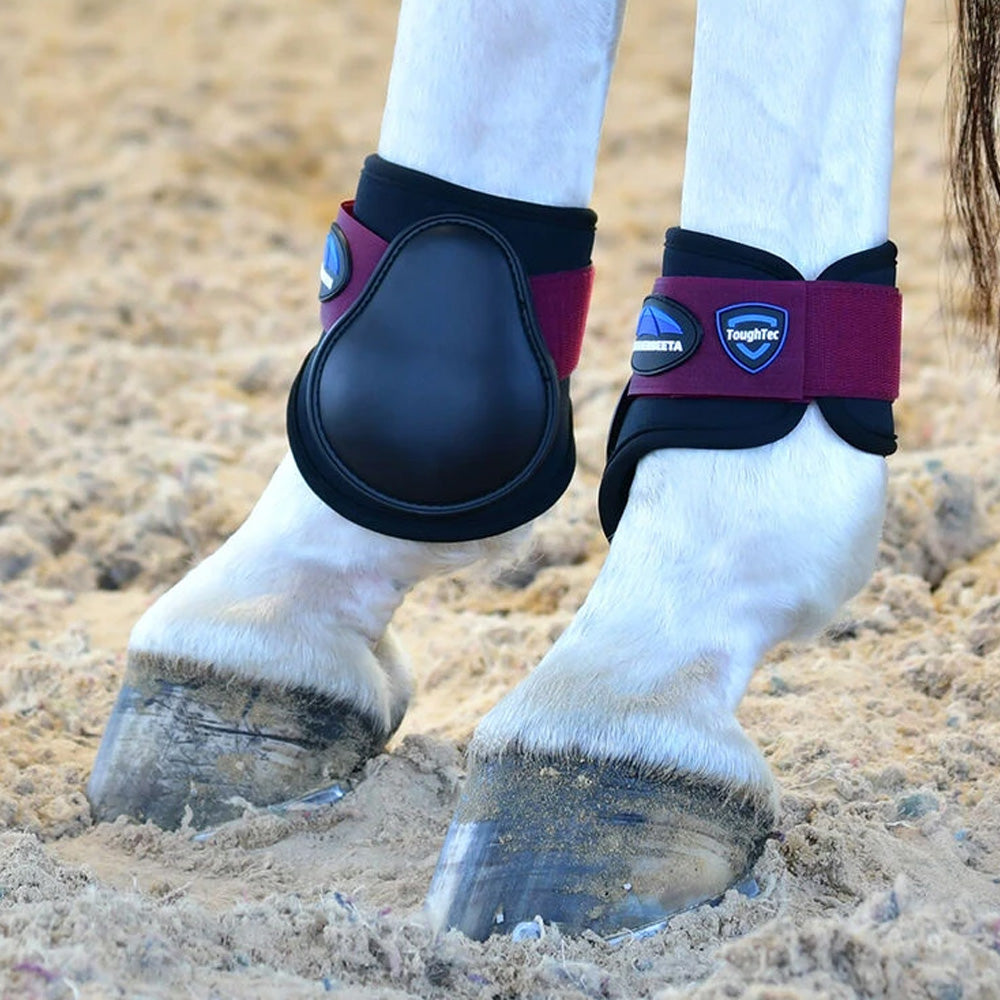 Weatherbeeta Tough-Tec Prime Fetlock Boots - Black/Maroon