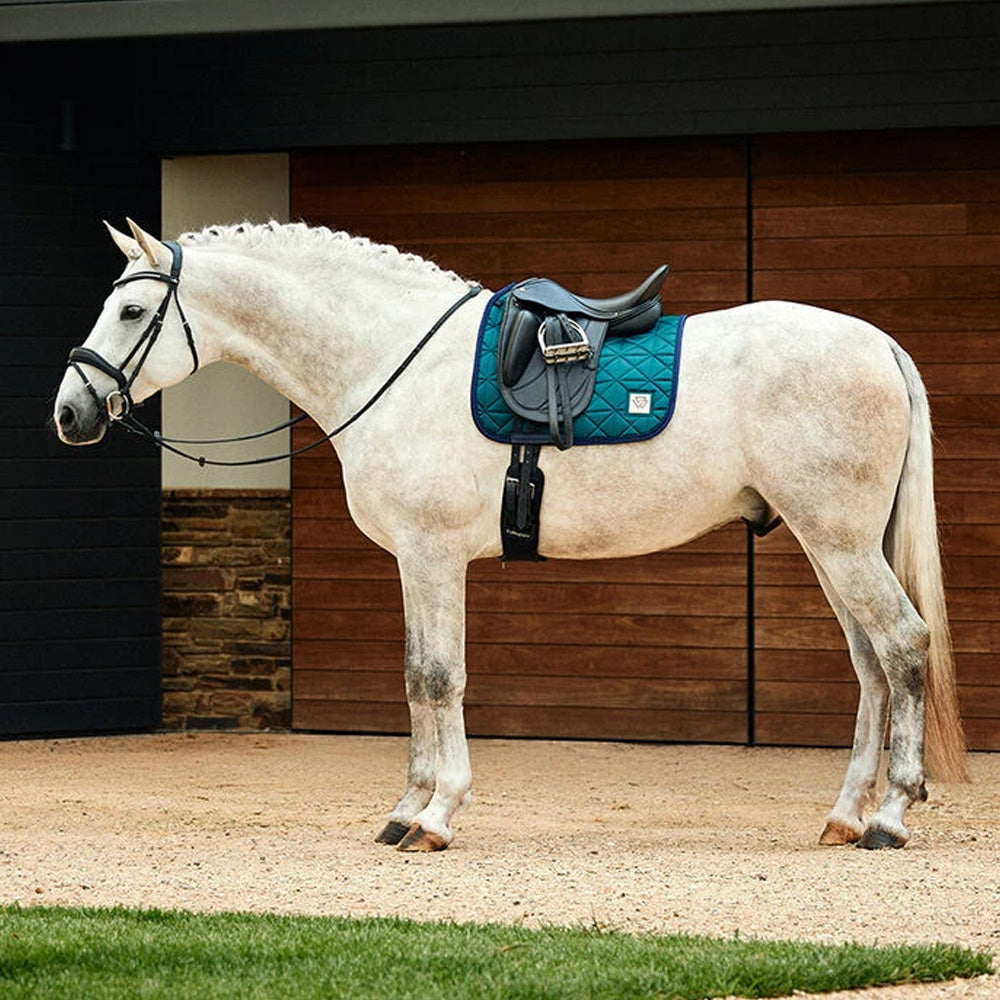 Weatherbeeta Satin Luxe Air-Tec Dressage Saddle Pad - Forest Green