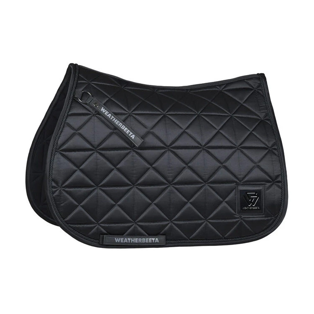 Weatherbeeta Satin Luxe Air-Tec Euro Jump Shaped Saddle Pad - Black