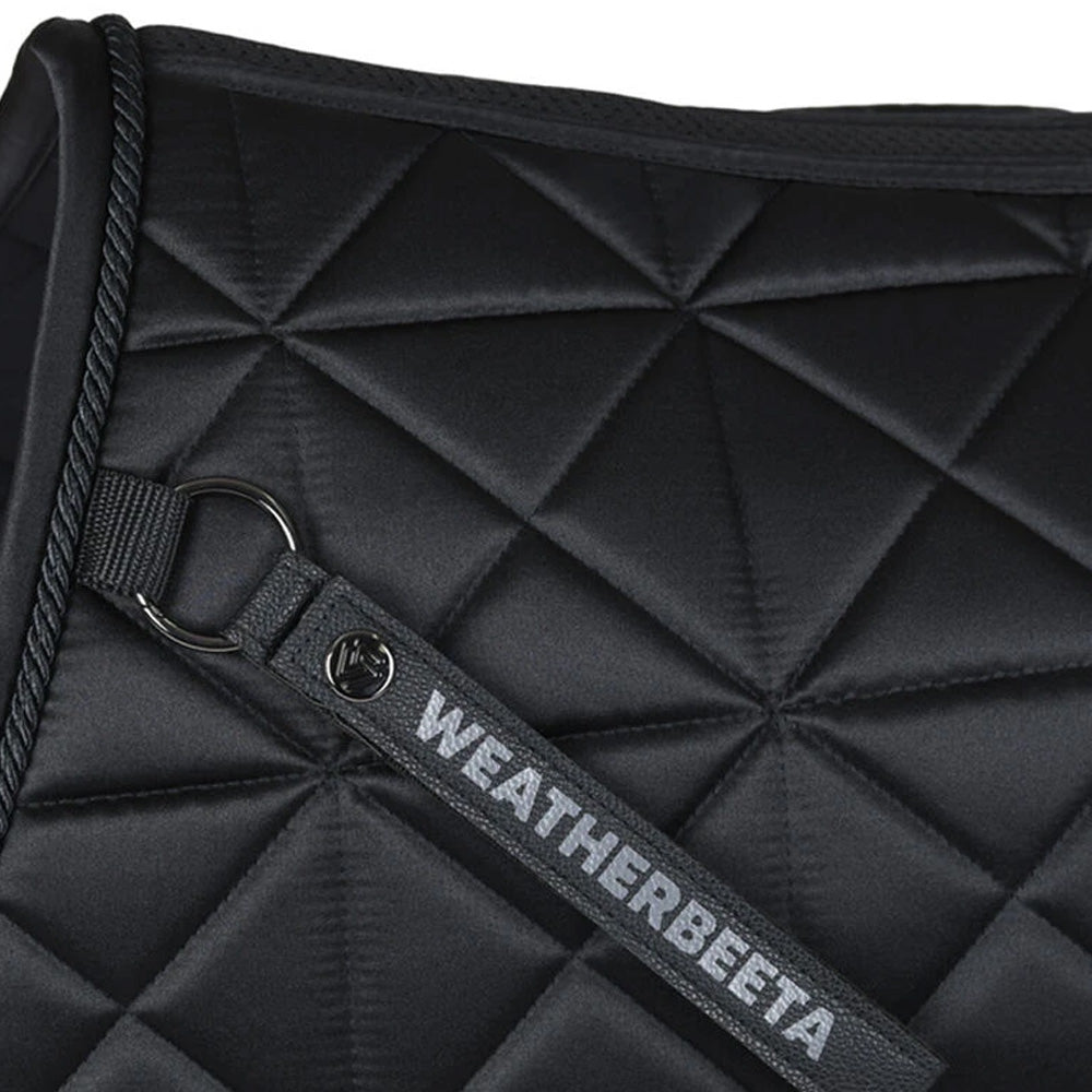Weatherbeeta Satin Luxe Air-Tec Euro Jump Shaped Saddle Pad - Black
