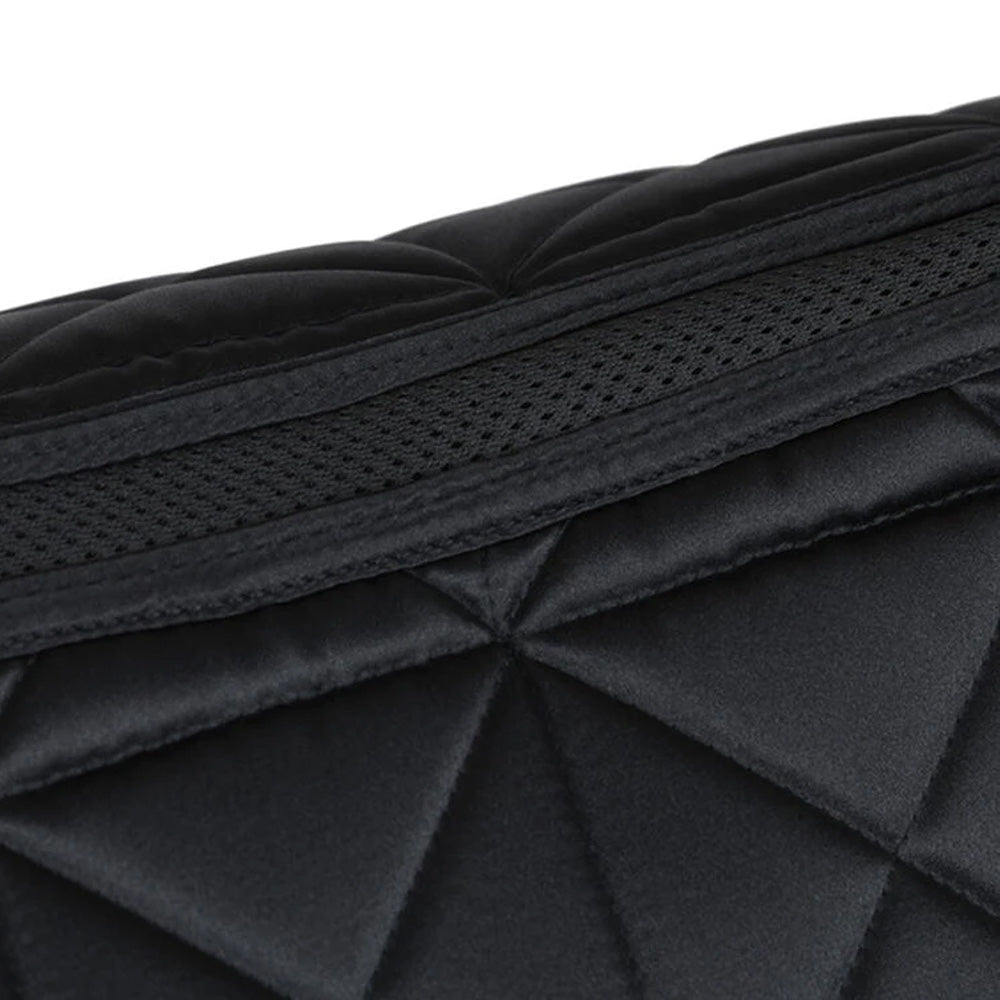 Weatherbeeta Satin Luxe Air-Tec Euro Jump Shaped Saddle Pad - Black