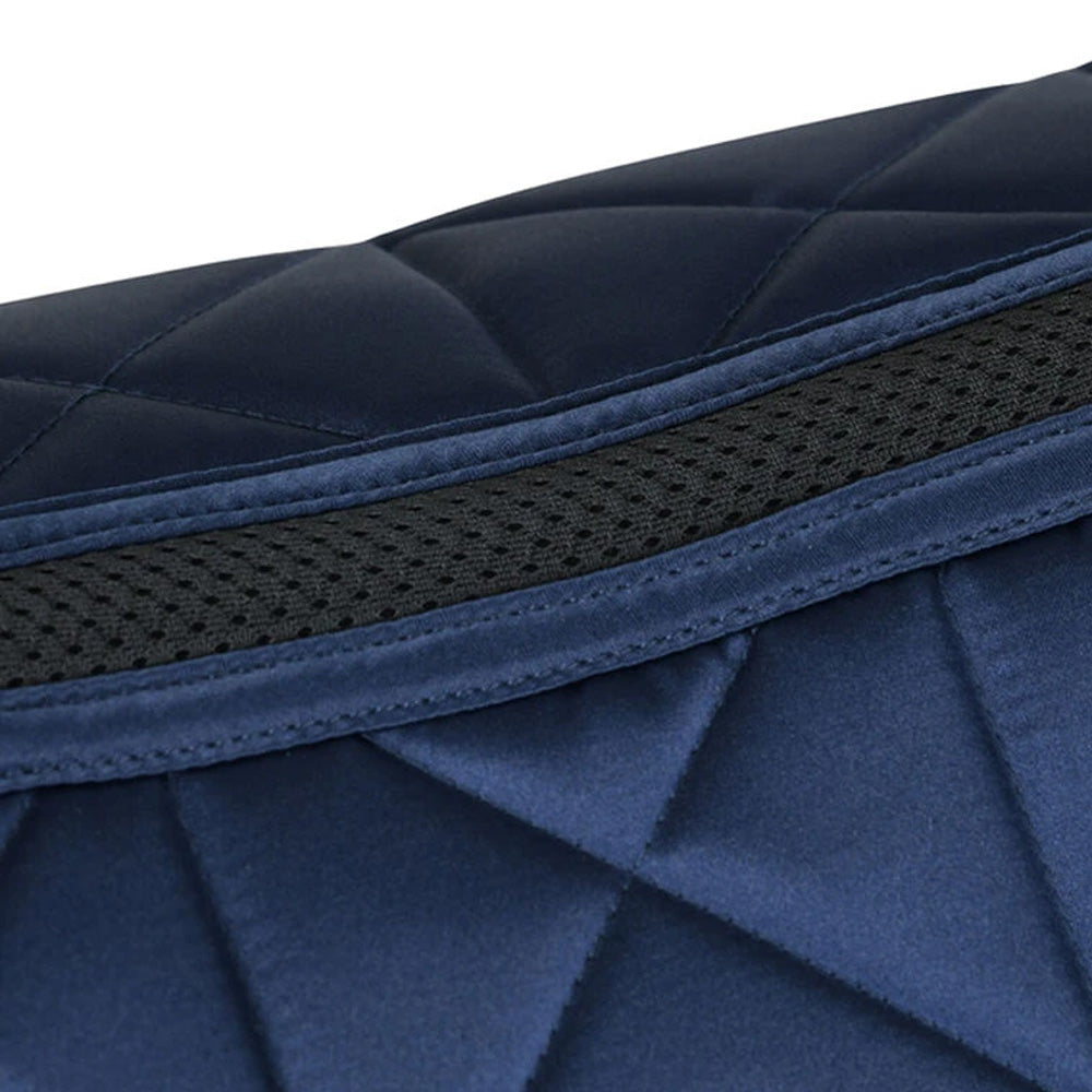 Weatherbeeta Satin Luxe Air-Tec Euro Jump Shaped Saddle Pad - Navy