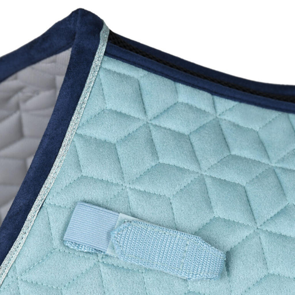 Weatherbeeta Suede Elite Air-Tec Jump Shaped Saddle Pad - Baby Blue