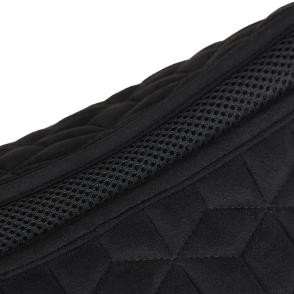 Weatherbeeta Suede Elite Air-Tec Jump Shaped Saddle Pad - Black