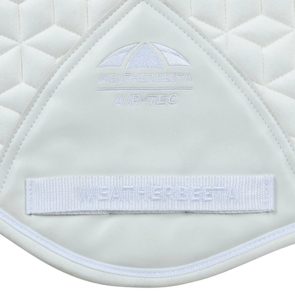 Weatherbeeta Suede Elite Air-Tec Jump Shaped Saddle Pad - White