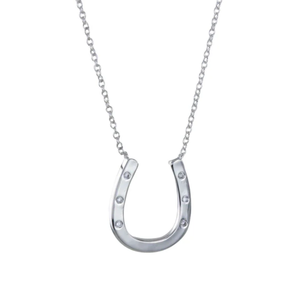 Reeves and Reeves Pave Horseshoe Necklace