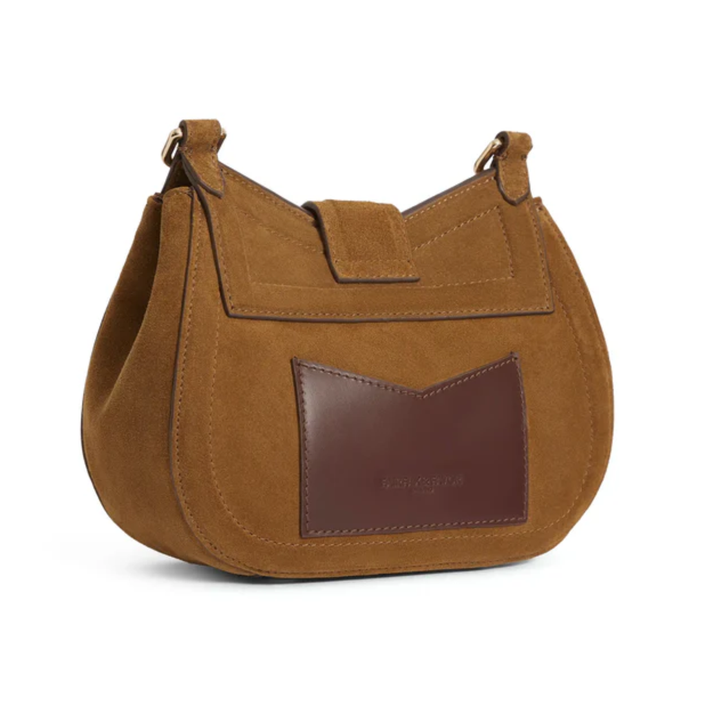 Fairfax and Favor Langham Messenger Bag - Tan Suede