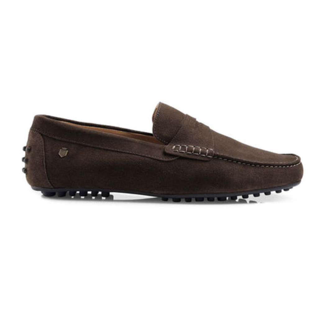 Fairfax and Favor Mens Monte Carlo Driver - Chocolate Suede
