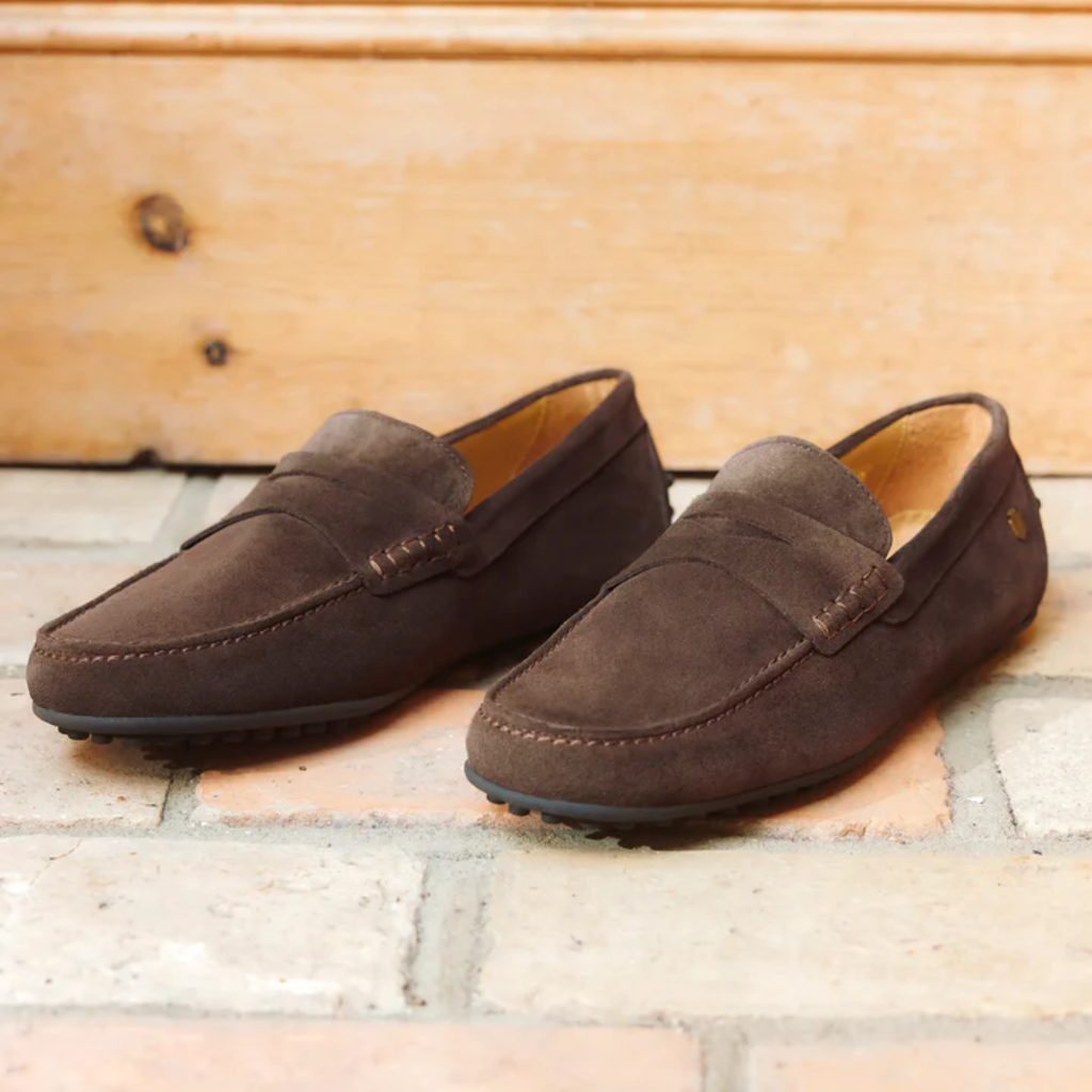 Fairfax and Favor Mens Monte Carlo Driver - Chocolate Suede