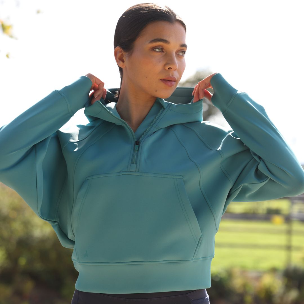 Aubrion Ladies React Quarter Zip Hoodie - Haze