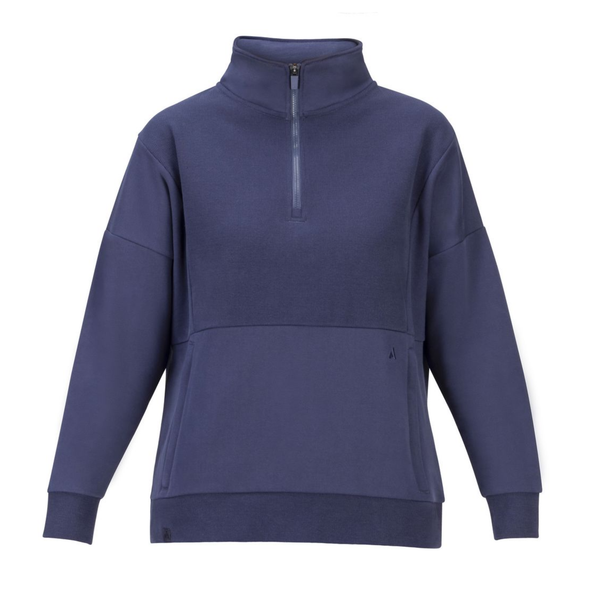Aubrion Ladies React Quarter Zip Sweater - Midnight