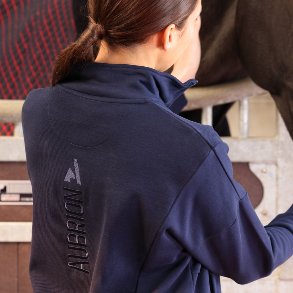 Aubrion Ladies React Quarter Zip Sweater - Midnight