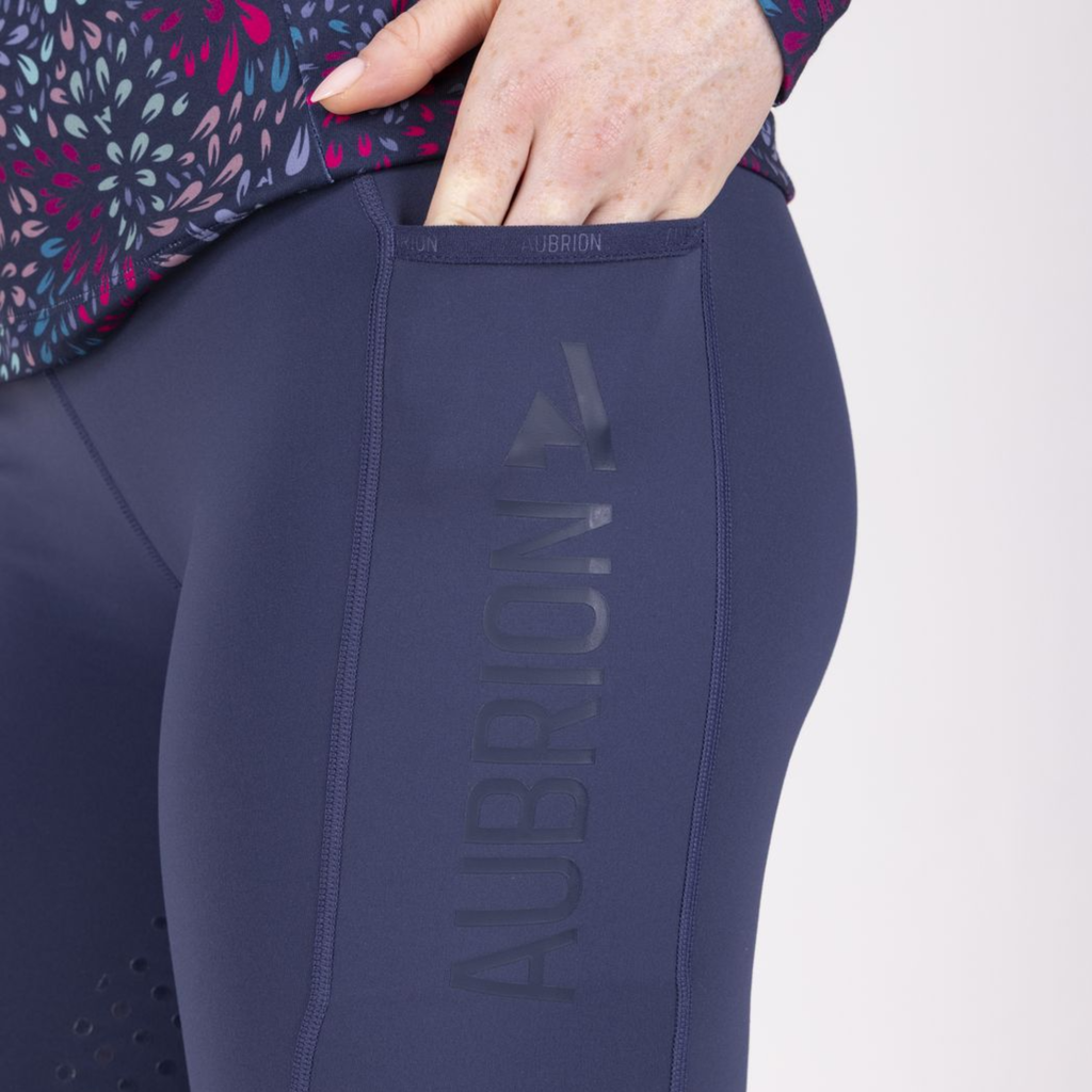 Aubrion Ladies React Non-Stop Riding Tights - Midnight