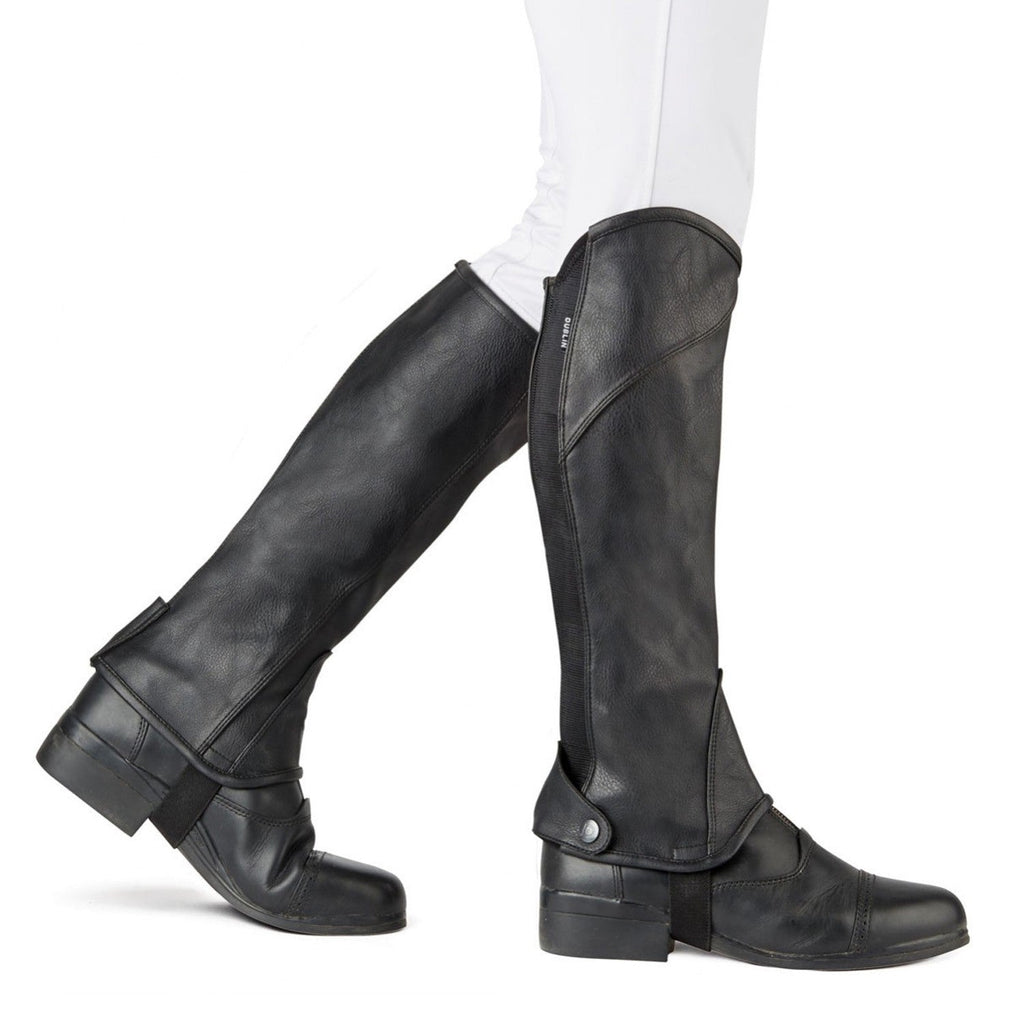 Dublin Childs Stretch Fit Half Chaps - BLACK