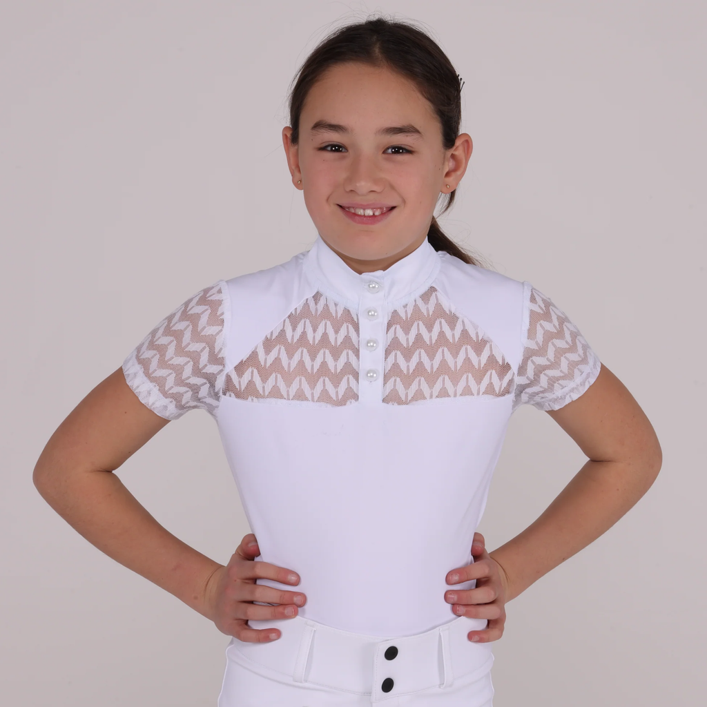 Aubrion Young Rider Optima VX Show Shirt -  White