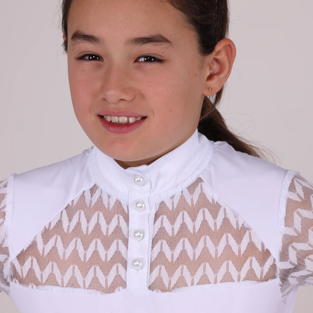 Aubrion Young Rider Optima VX Show Shirt -  White