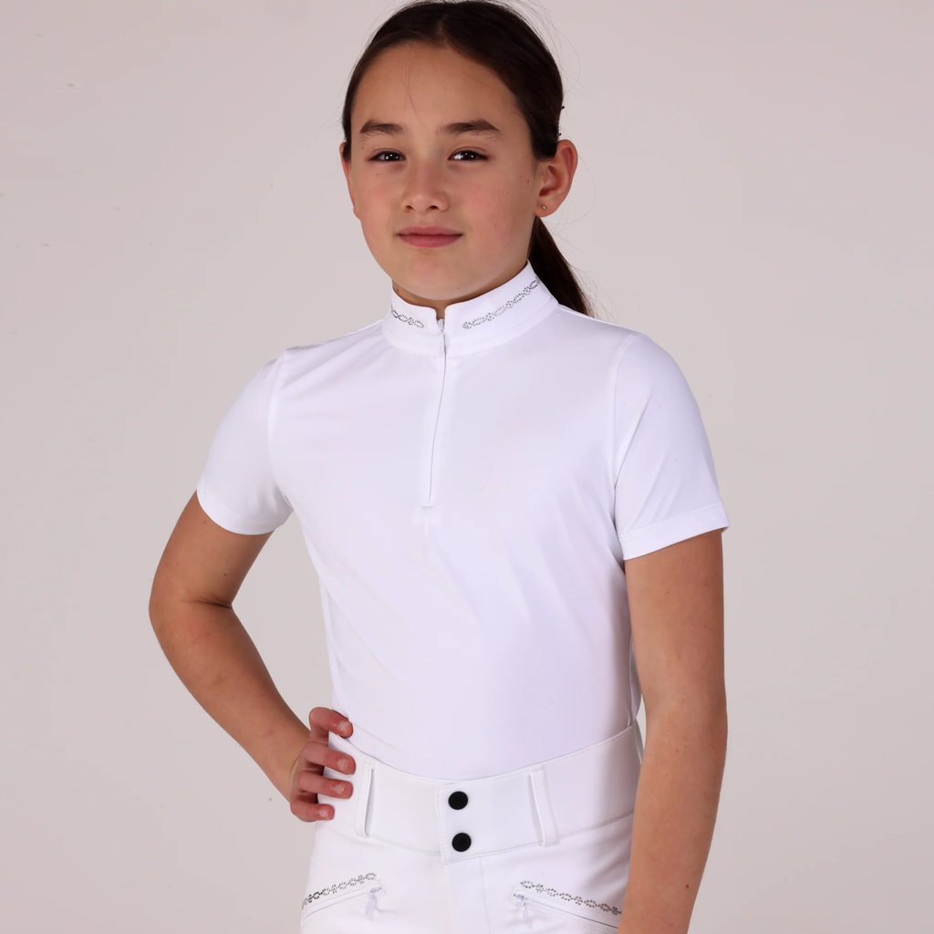 Aubrion Young Rider Optima LX Show Shirt - White