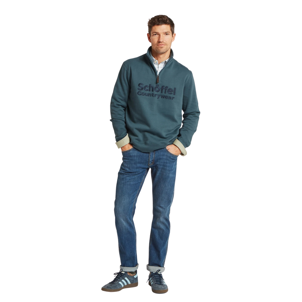 Schoffel Mens Bude Sweatshirt - Deep Ocean Blue