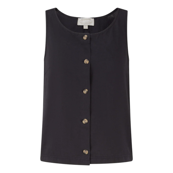 Schoffel Ladies Elsworth Linen Top - Navy
