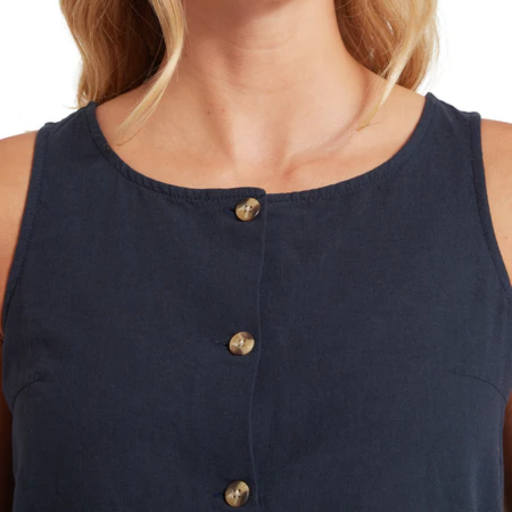 Schoffel Ladies Elsworth Linen Top - Navy