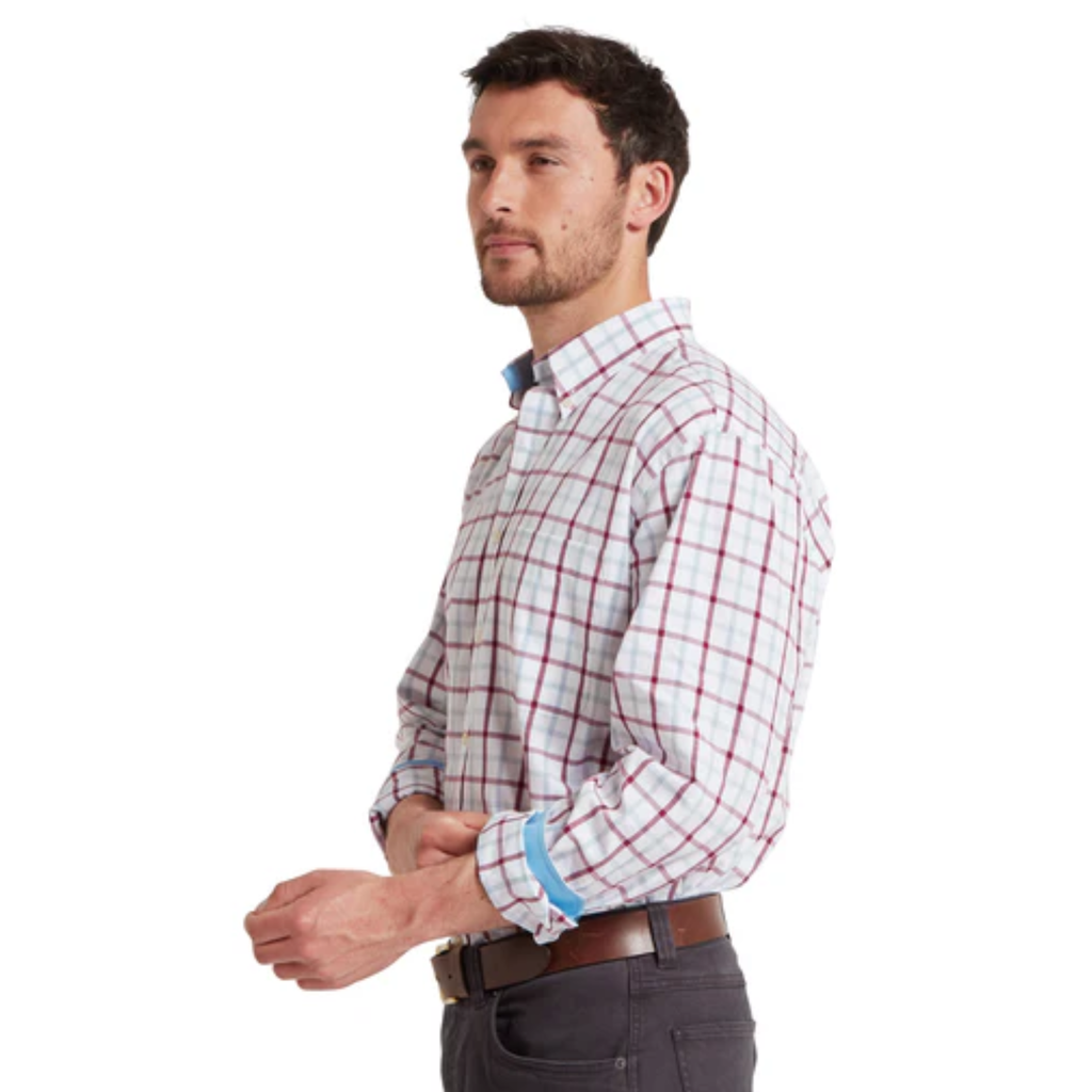 Schoffel Mens Brancaster Classic Shirt - Mountain Blue Check