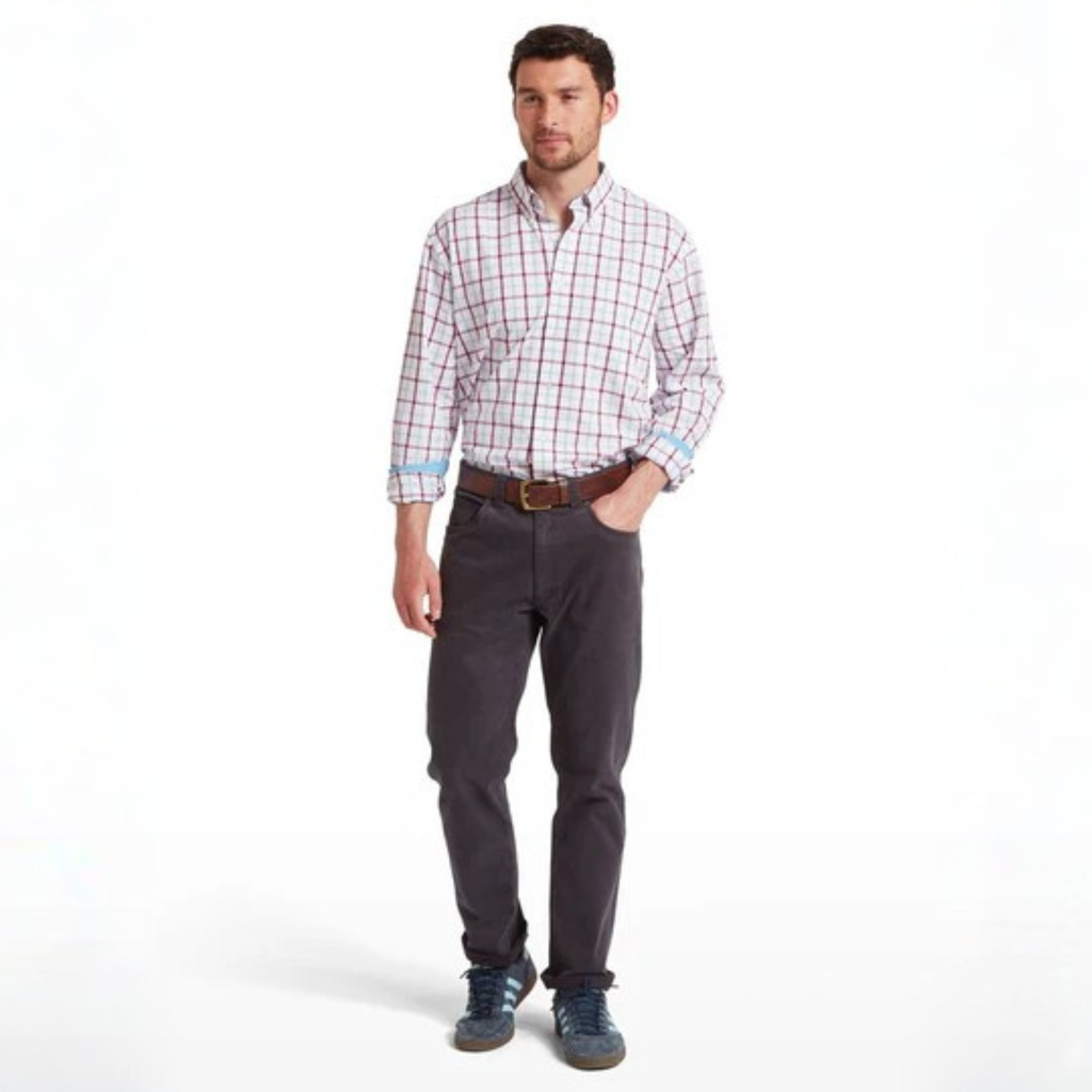 Schoffel Mens Brancaster Classic Shirt - Mountain Blue Check