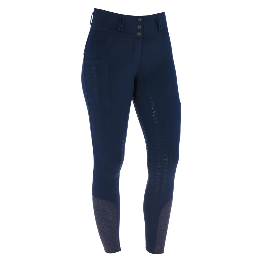 Covalliero Ladies High Waist Breeches - Dark Navy
