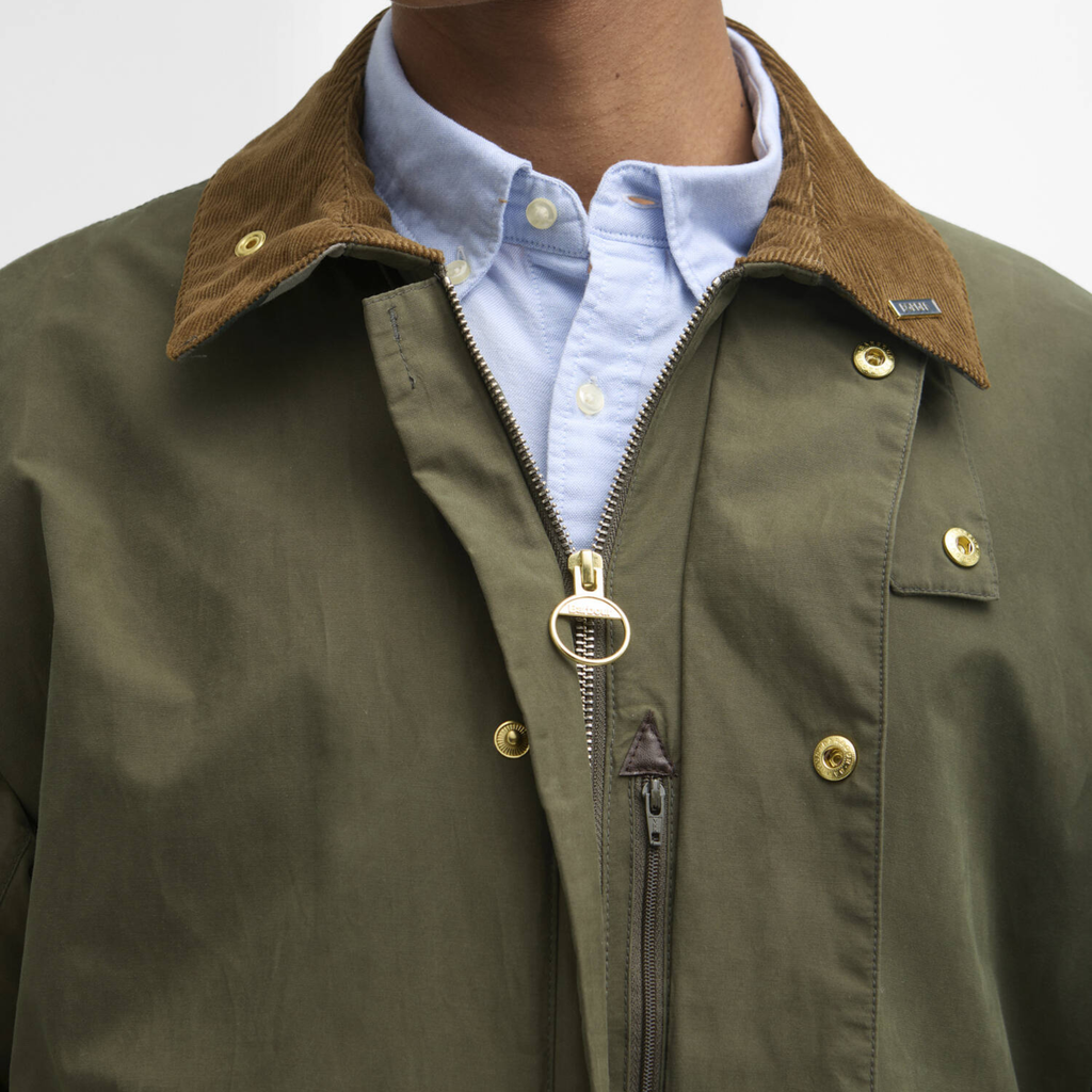 Barbour Mens Icons Border Casual Jacket - Ivy Green