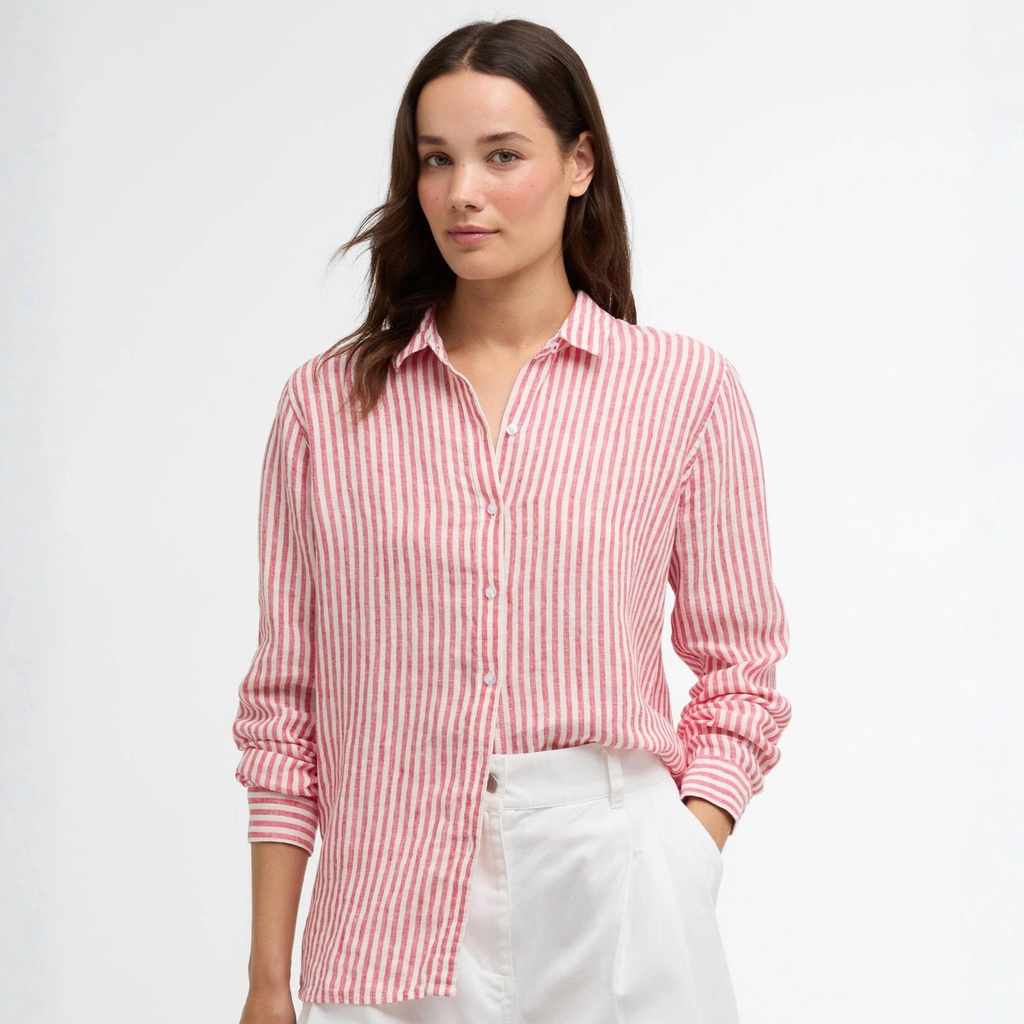 Barbour Ladies Marine Shirt - Poppy Red Stripe