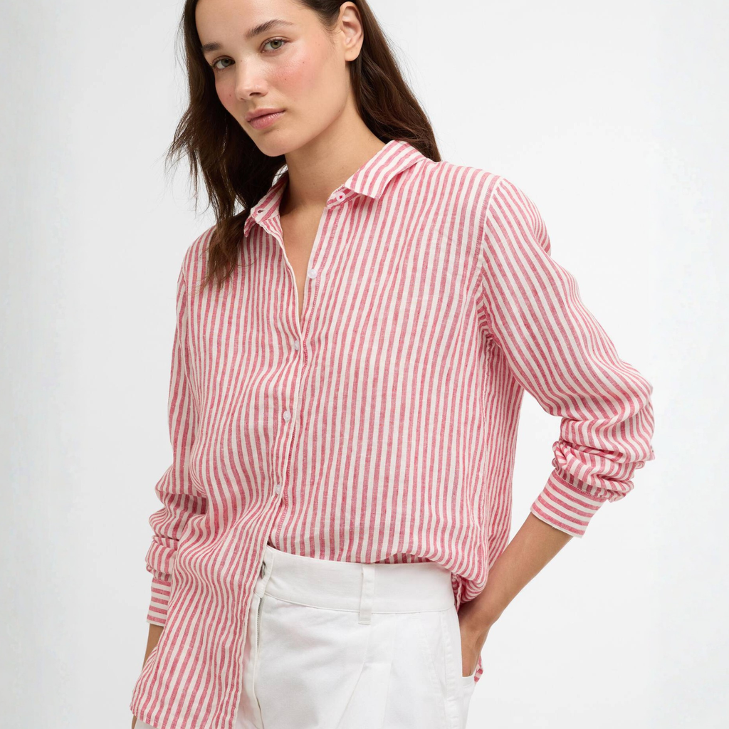 Barbour Ladies Marine Shirt - Poppy Red Stripe
