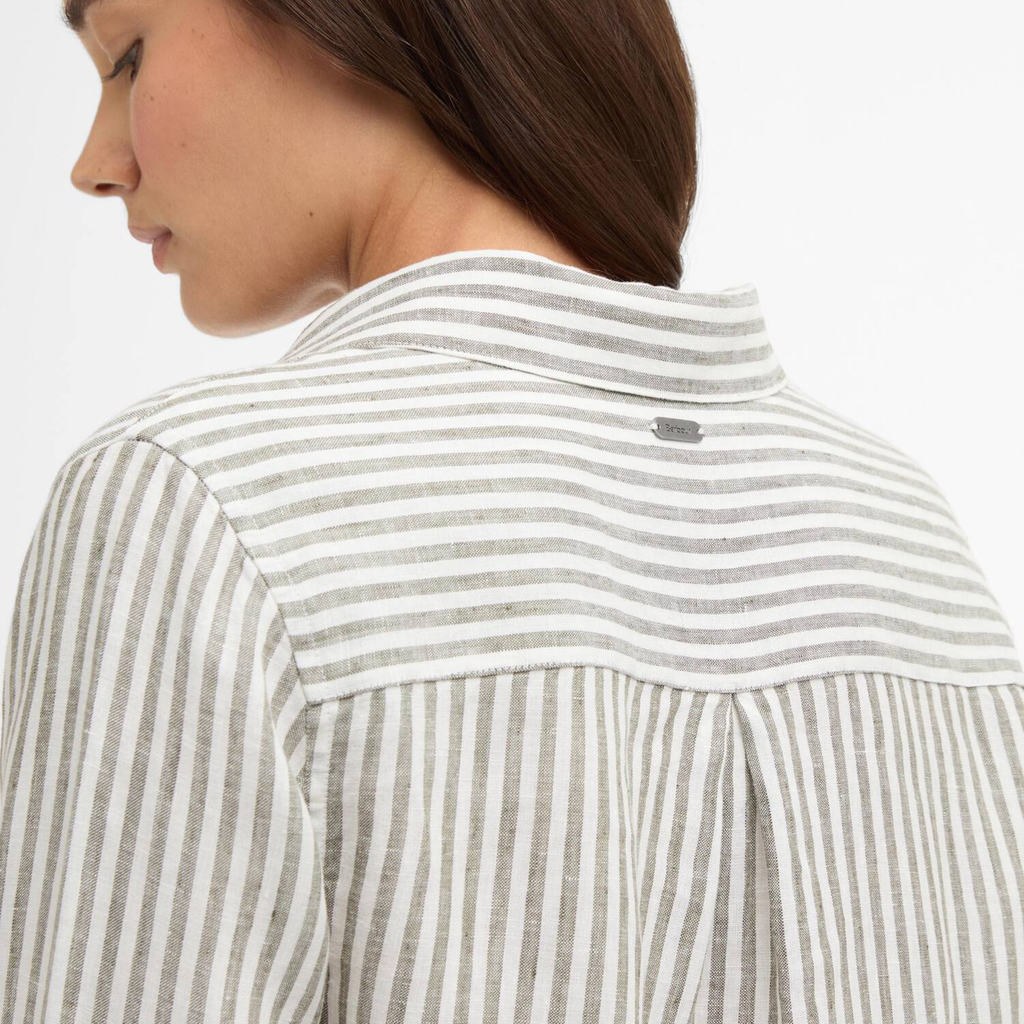 Barbour Ladies Marine Shirt - Dusky Khaki Stripe