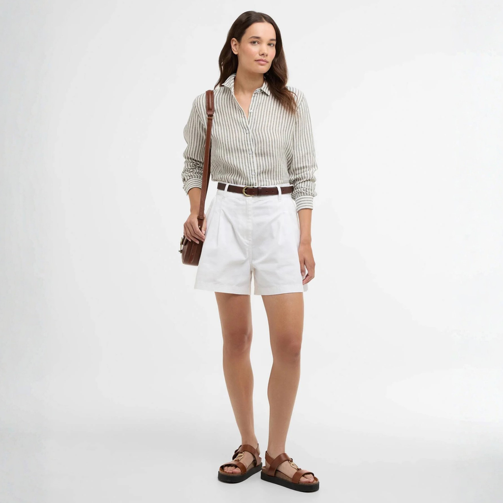 Barbour Ladies Marine Shirt - Dusky Khaki Stripe