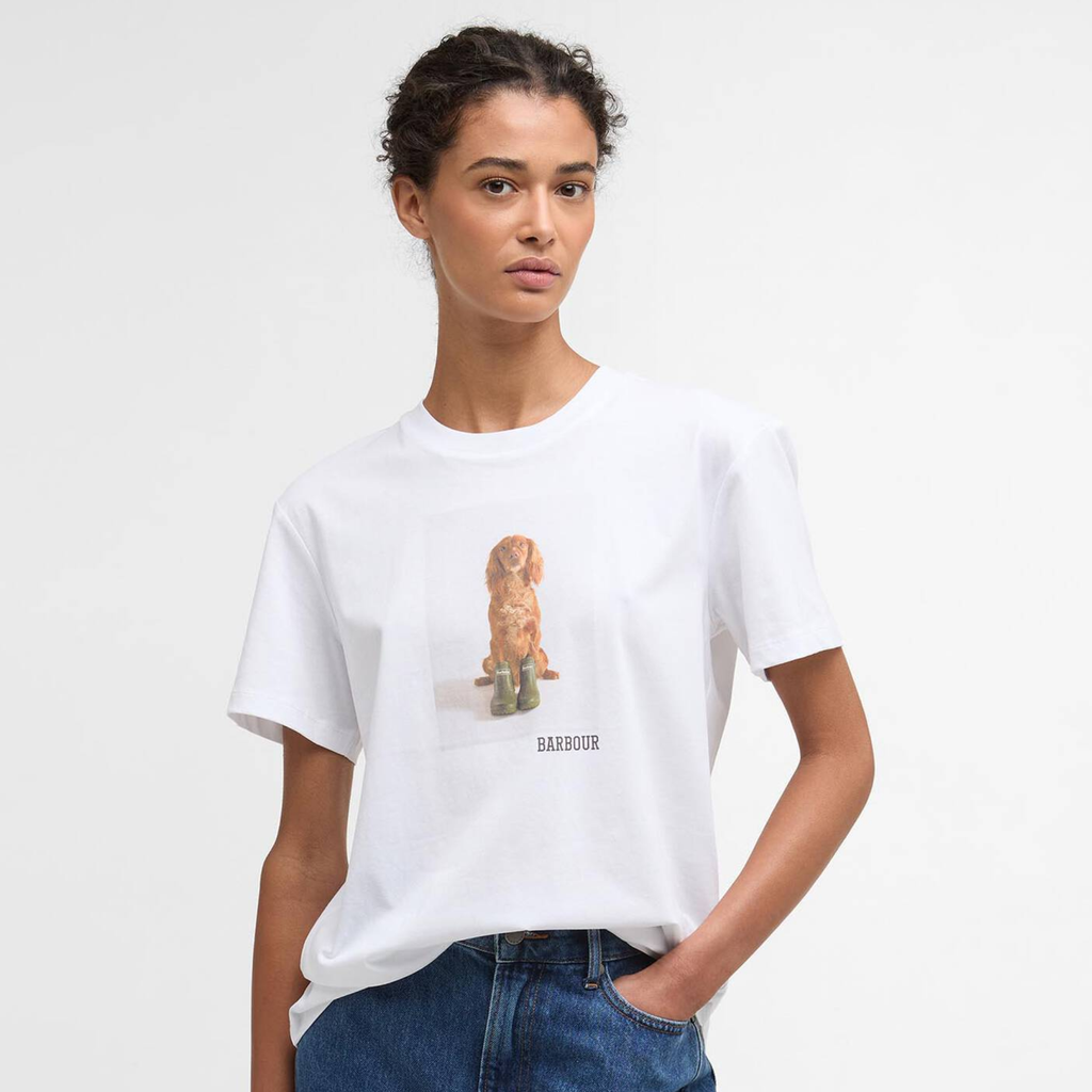 Barbour Ladies Bedale T-Shirt - White