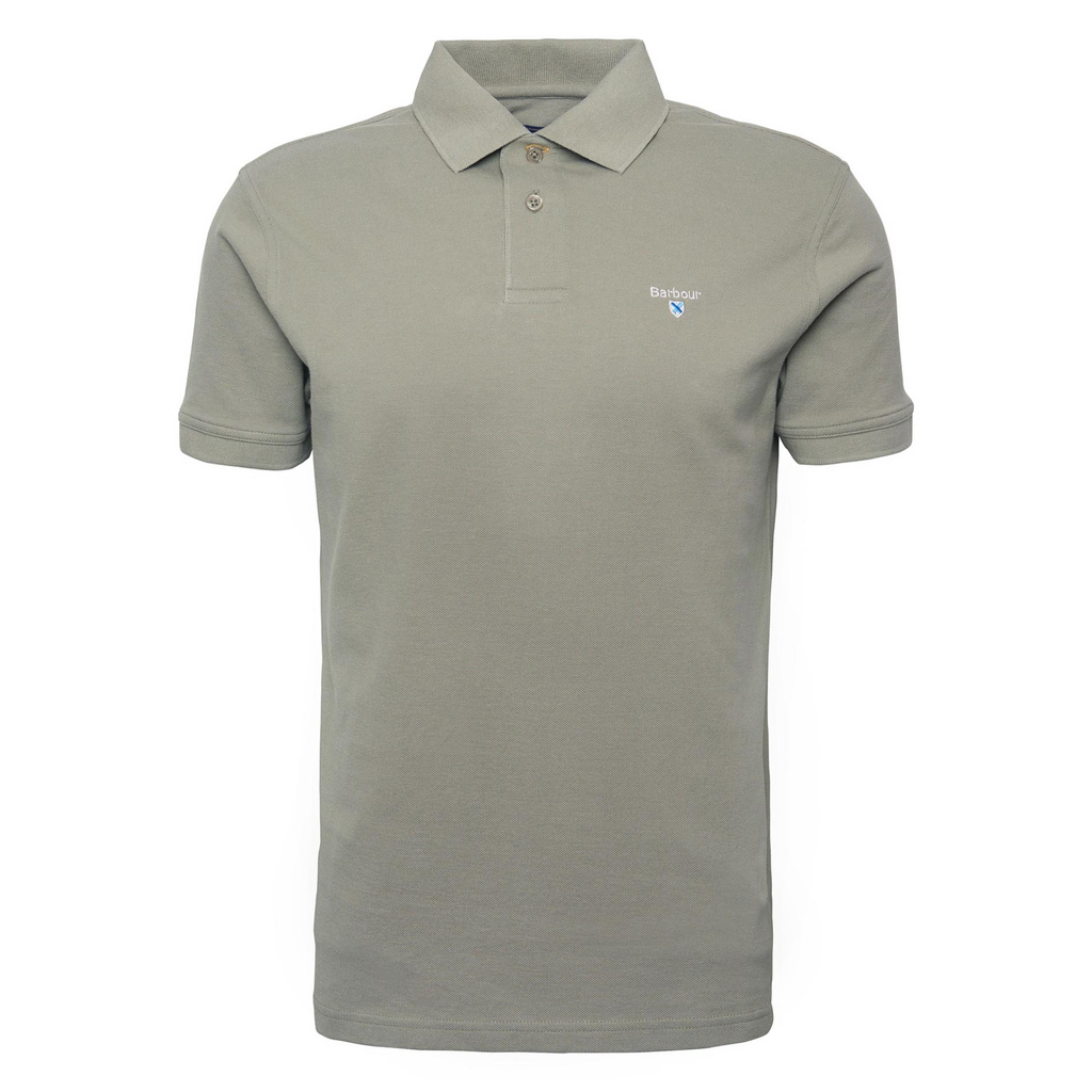 Barbour Mens Original Sports Tailored Polo Shirt - Dusty Green