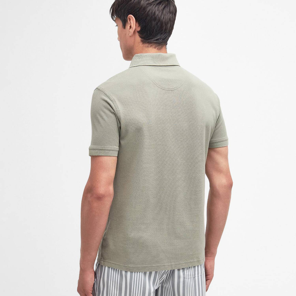 Barbour Mens Original Sports Tailored Polo Shirt - Dusty Green