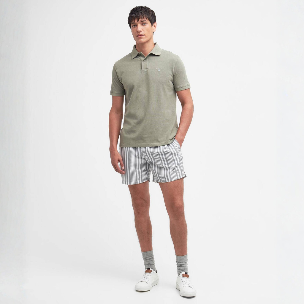 Barbour Mens Original Sports Tailored Polo Shirt - Dusty Green