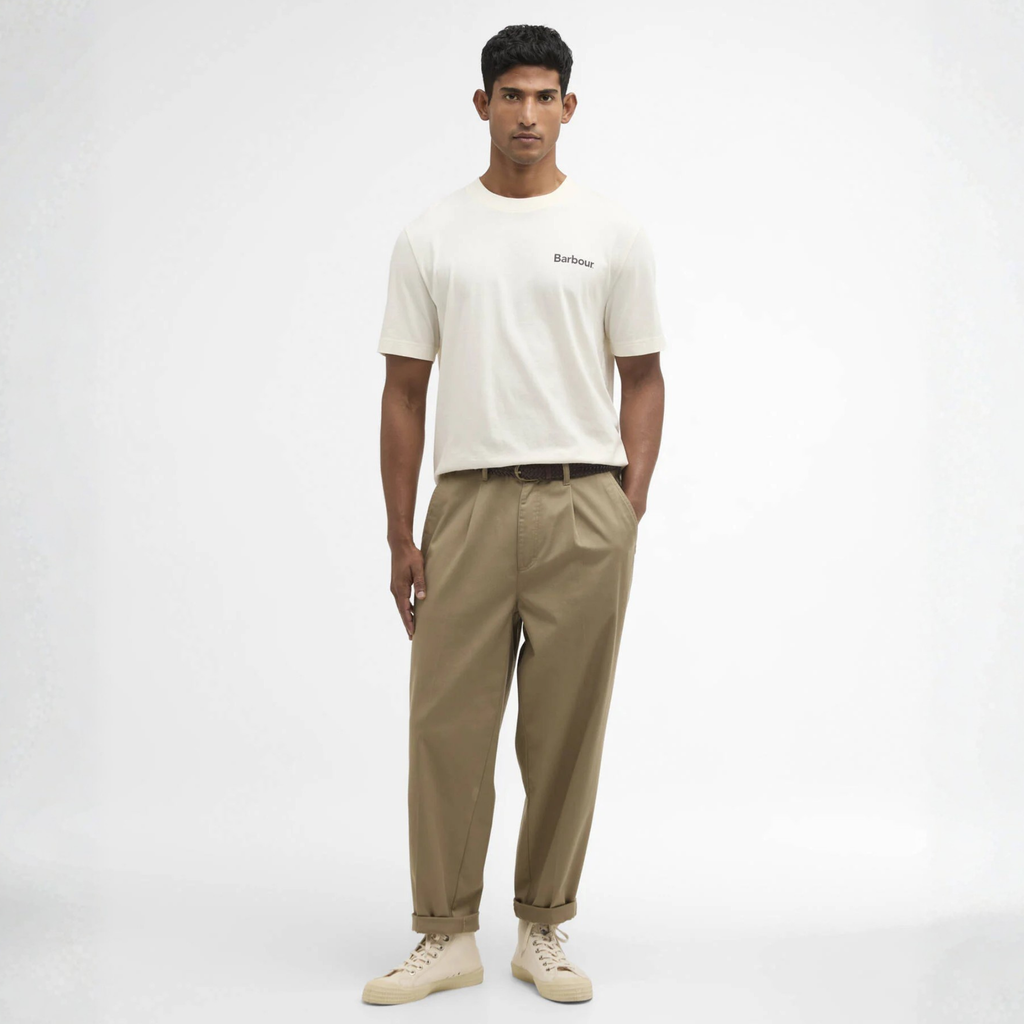 Barbour Mens Packling Relaxed Graphic T-Shirt - Neutral