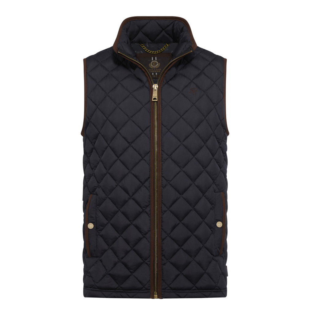 Holland Cooper Mens Country Quilted Gilet - Ink Navy