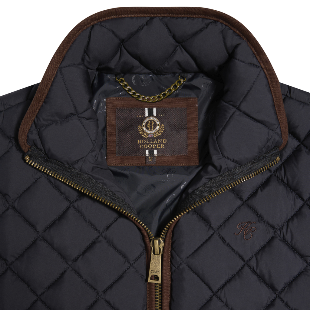Holland Cooper Mens Country Quilted Gilet - Ink Navy