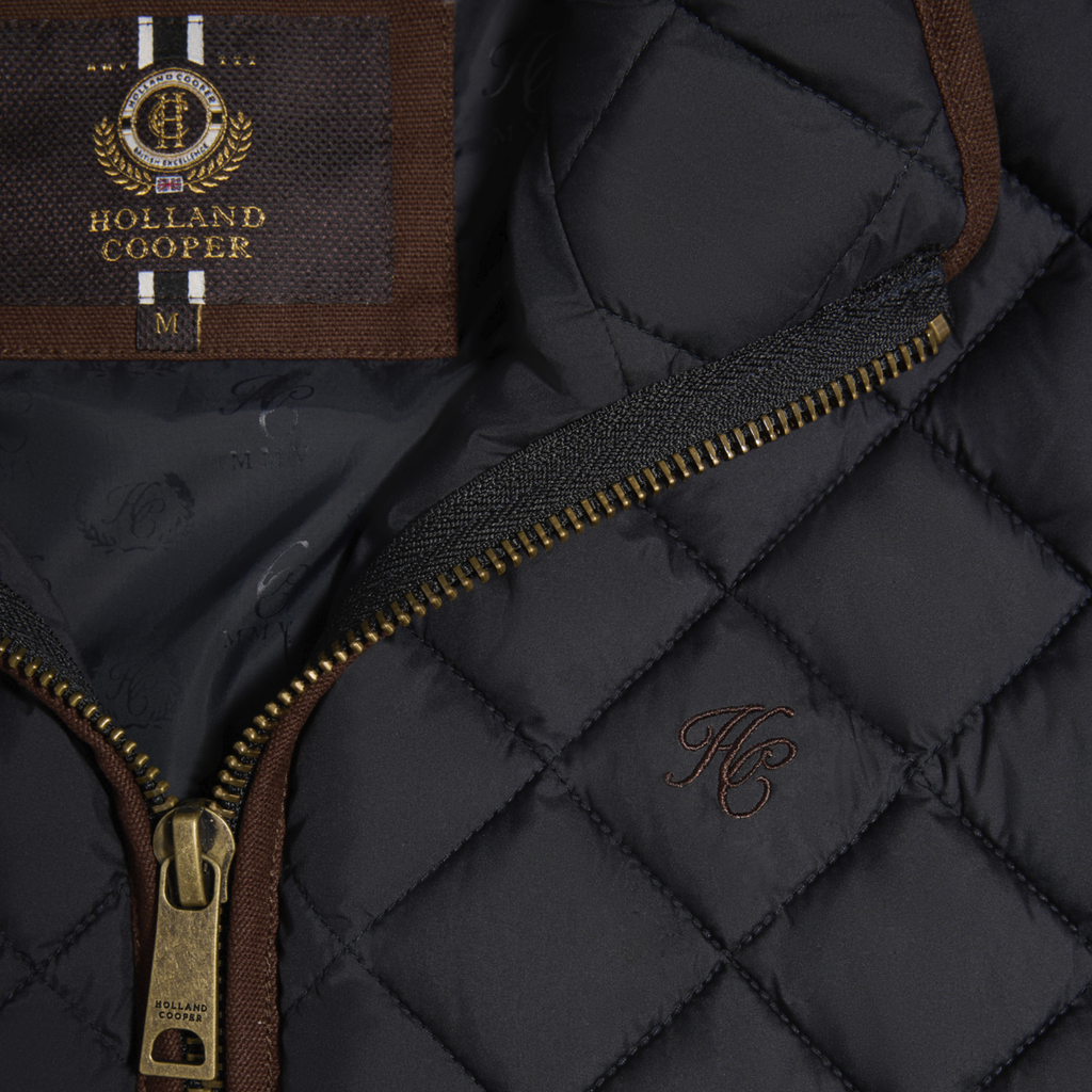 Holland Cooper Mens Country Quilted Gilet - Ink Navy