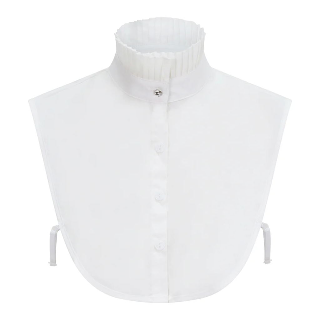 Equetech Lead Rein Frilly False Collar Bib - Ecru