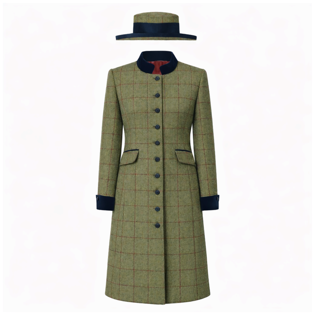 Equetech Launton Tweed Leader Jacket/Dress And Hat - Launton Green