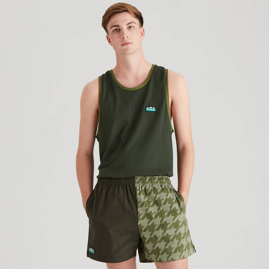 Ridgeline Mens Backslider Short - Deep Forest Print