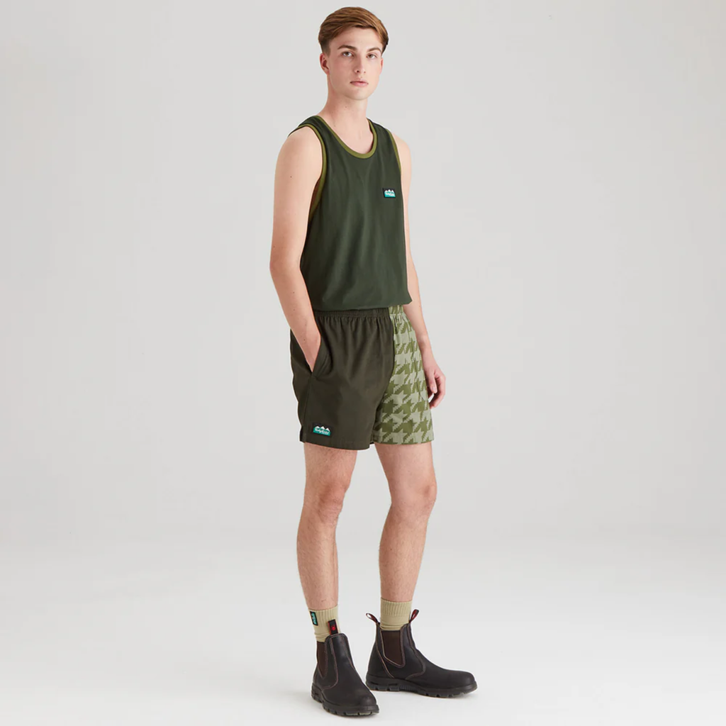 Ridgeline Mens Backslider Short - Deep Forest Print