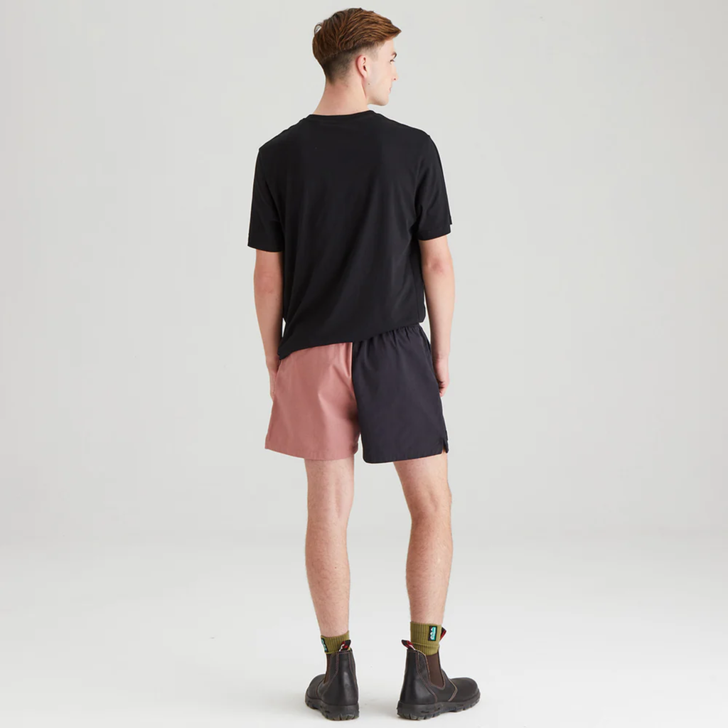 Ridgeline Mens Hose Down Short - Black/Dusky Pink