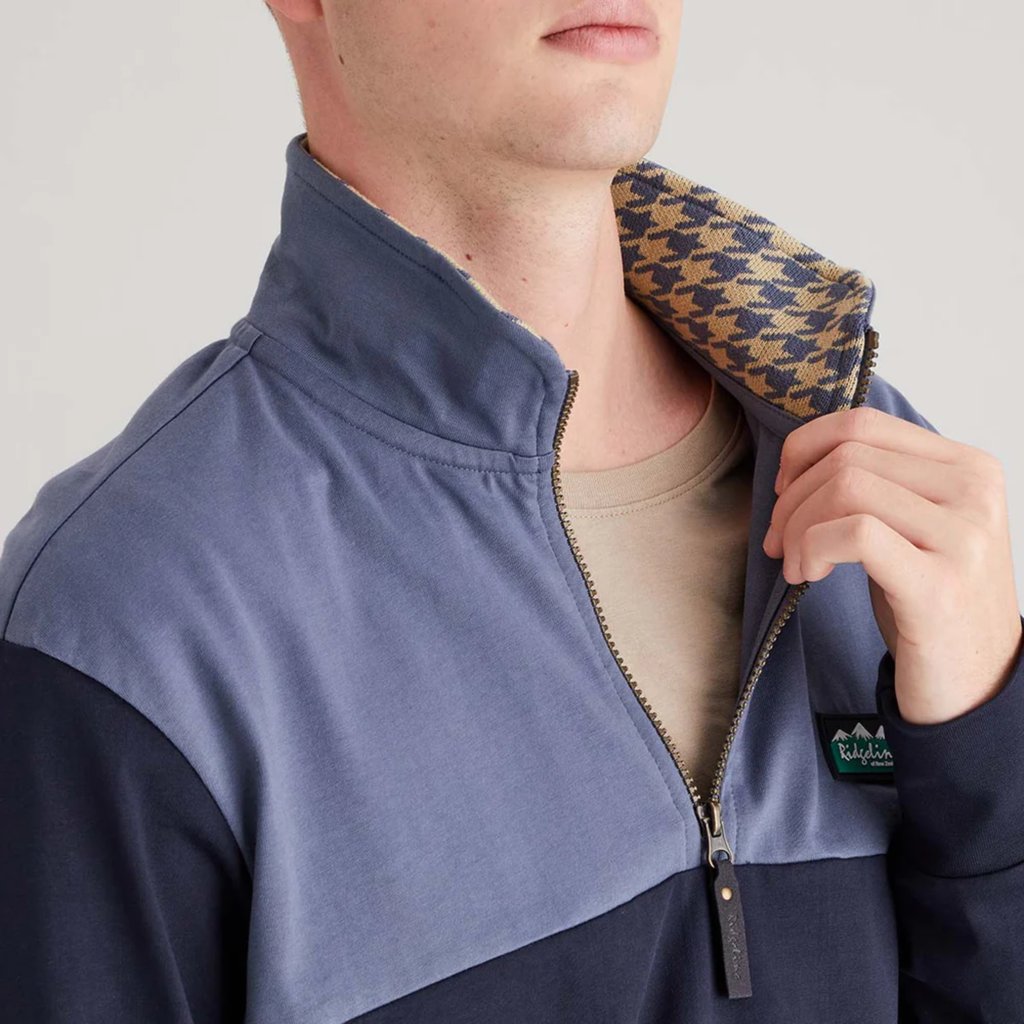 Ridgeline Mens Salthouse Zip Top - Navy Multi